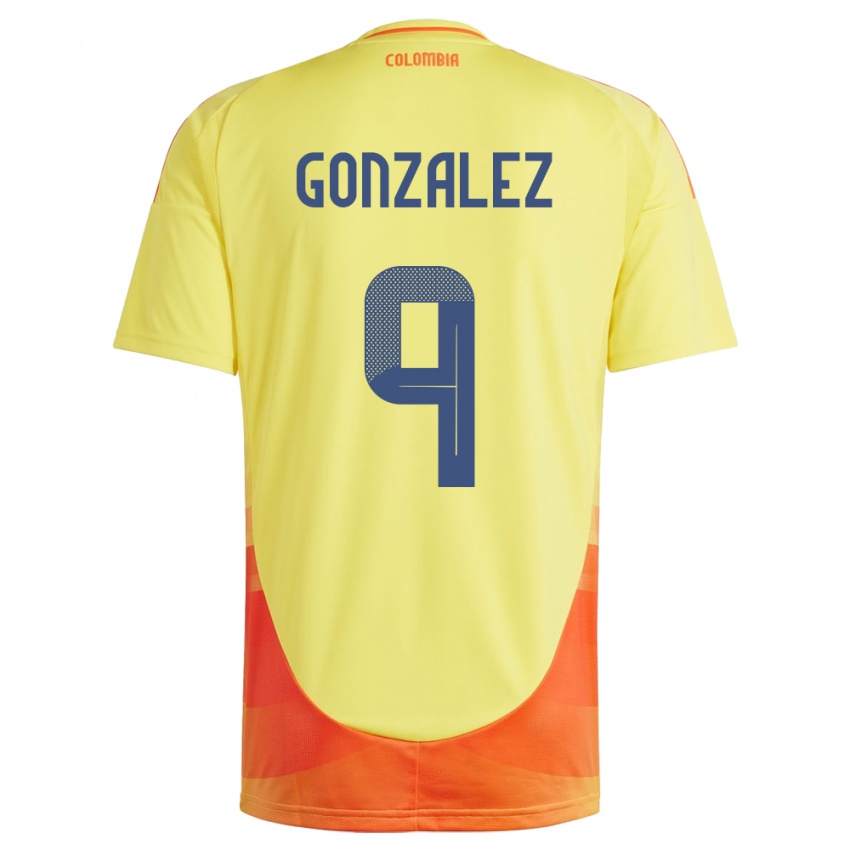 Niño Camiseta Colombia Manuela González #9 Amarillo 1ª Equipación 24-26 La Camisa