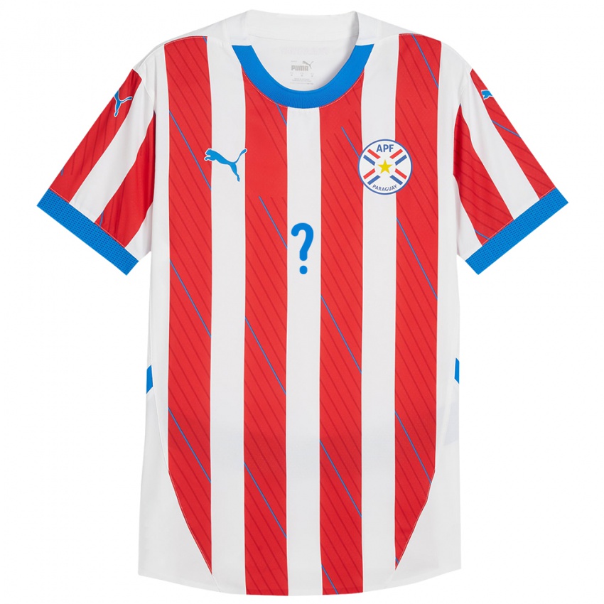 Niño Camiseta Paraguay Diego Duarte #0 Blanco Rojo 1ª Equipación 24-26 La Camisa