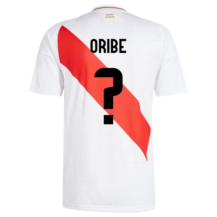 Niño Camiseta Perú Fabiana Oribe #0 Blanco 1ª Equipación 24-26 La Camisa