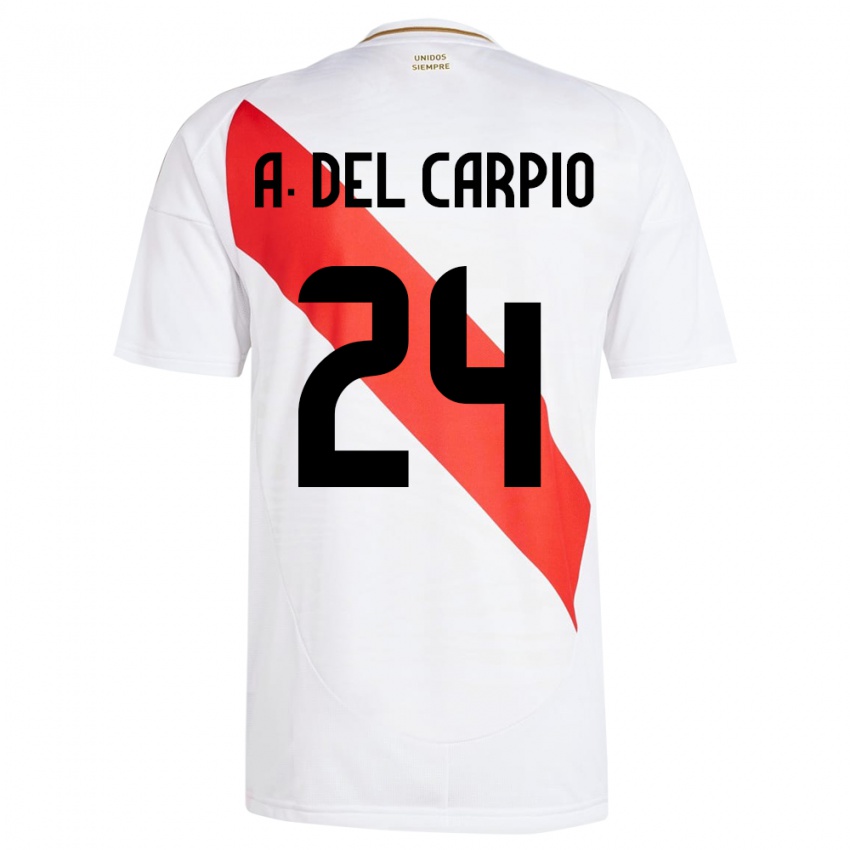 Niño Camiseta Perú Annie Del Carpio #24 Blanco 1ª Equipación 24-26 La Camisa