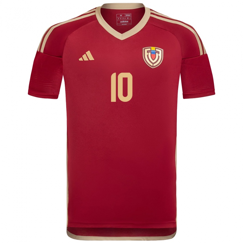 Niño Camiseta Venezuela José Riasco #10 Borgoña 1ª Equipación 24-26 La Camisa