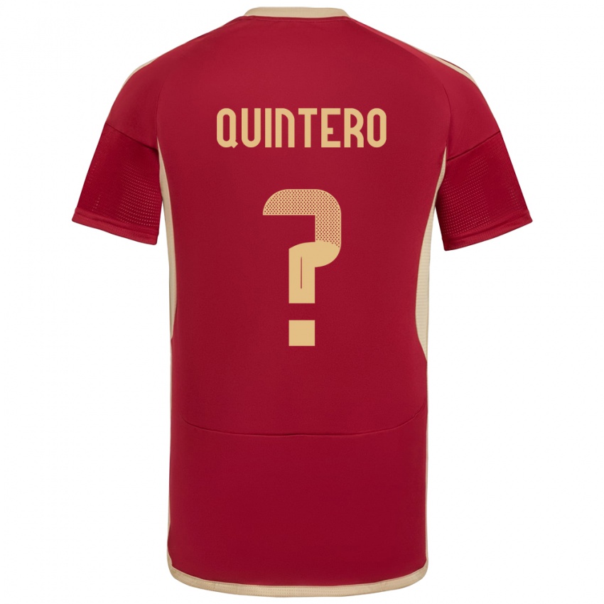 Niño Camiseta Venezuela Teo Quintero #0 Borgoña 1ª Equipación 24-26 La Camisa