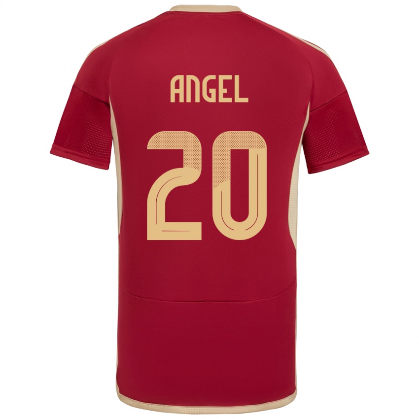 Niño Camiseta Venezuela Wilker Ángel #20 Borgoña 1ª Equipación 24-26 La Camisa