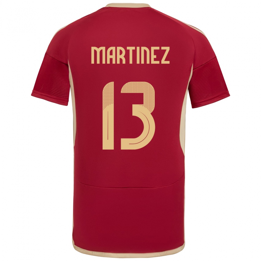 Niño Camiseta Venezuela José Martínez #13 Borgoña 1ª Equipación 24-26 La Camisa