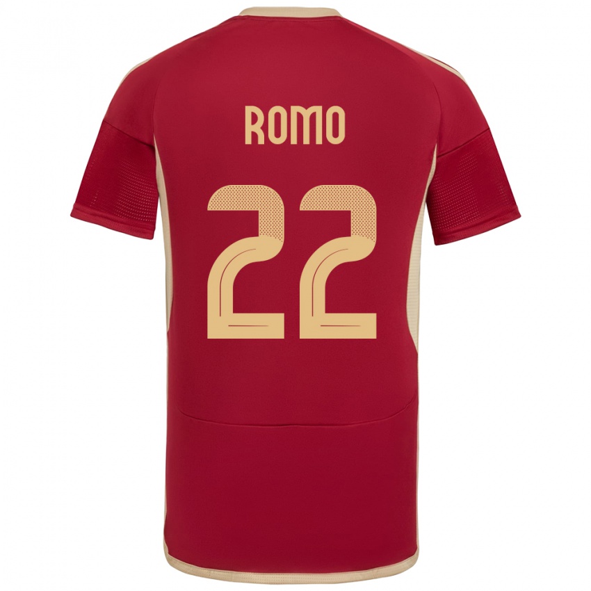 Niño Camiseta Venezuela Rafael Romo #22 Borgoña 1ª Equipación 24-26 La Camisa