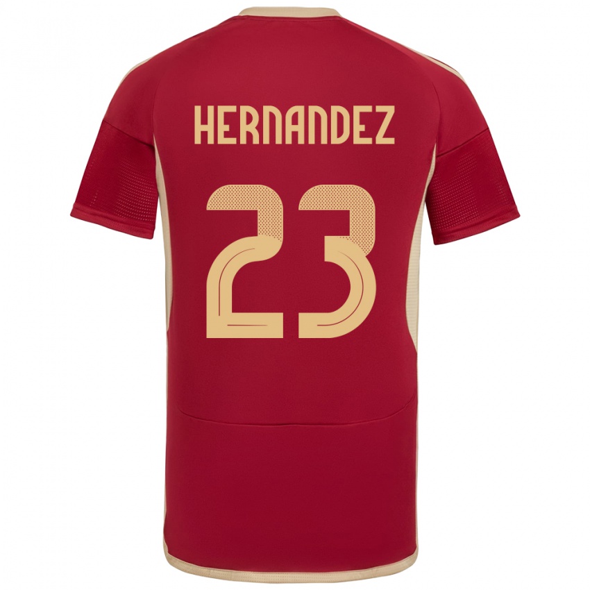 Niño Camiseta Venezuela Luifer Hernández #23 Borgoña 1ª Equipación 24-26 La Camisa