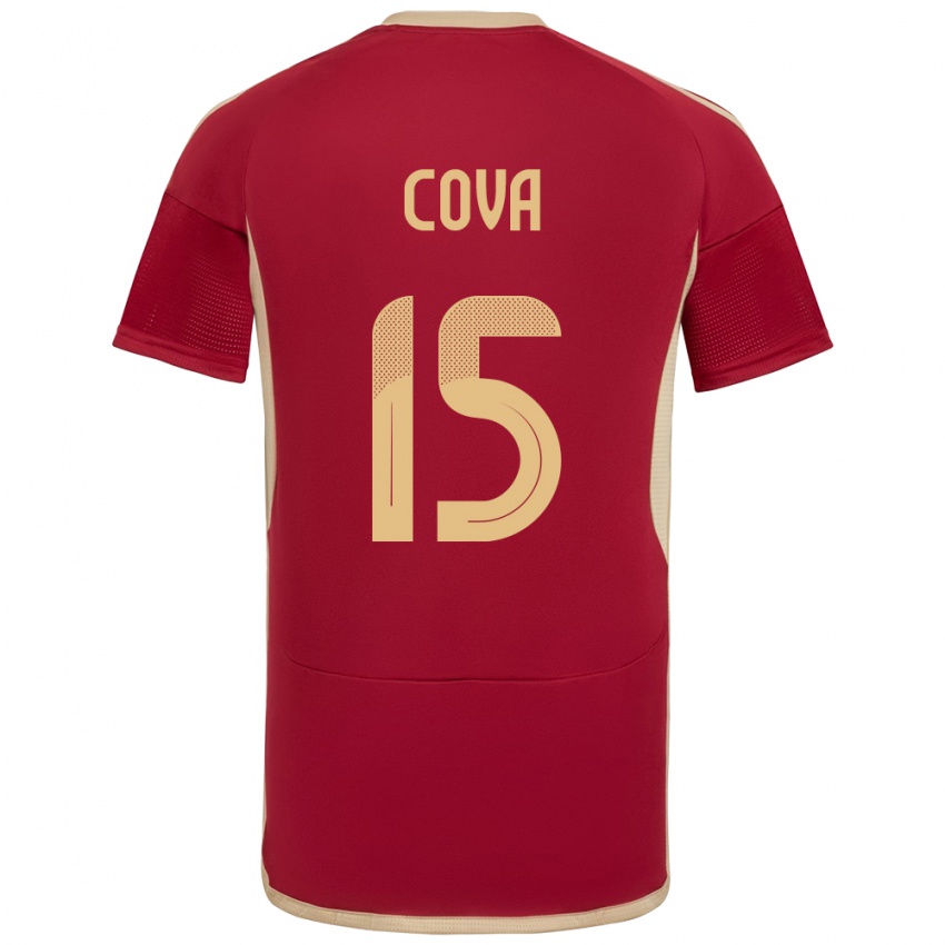 Niño Camiseta Venezuela Adrián Cova #15 Borgoña 1ª Equipación 24-26 La Camisa