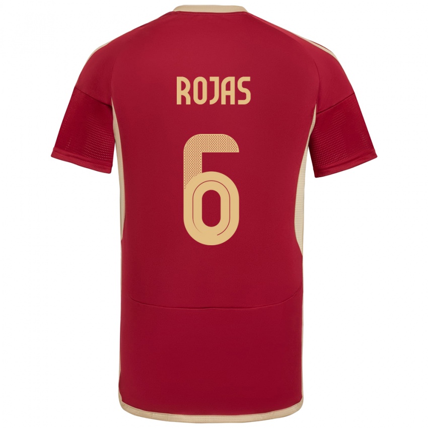 Niño Camiseta Venezuela Carlos Rojas #6 Borgoña 1ª Equipación 24-26 La Camisa