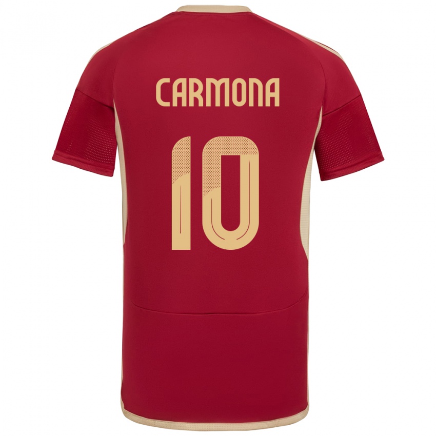 Niño Camiseta Venezuela Wikelman Carmona #10 Borgoña 1ª Equipación 24-26 La Camisa