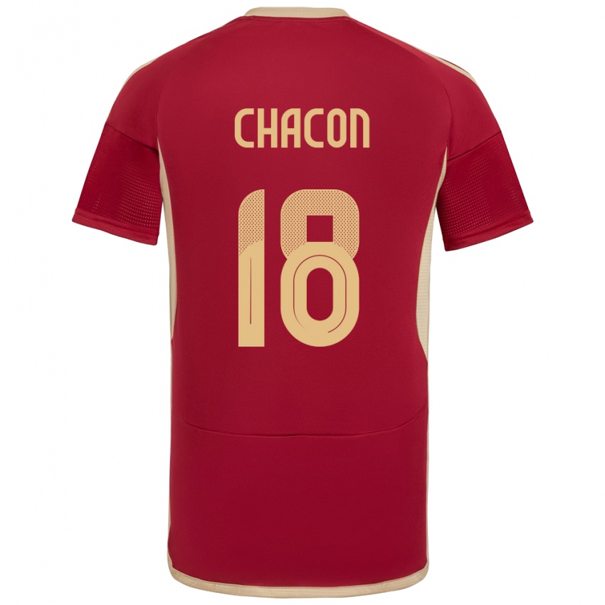 Niño Camiseta Venezuela Yerson Chacón #18 Borgoña 1ª Equipación 24-26 La Camisa