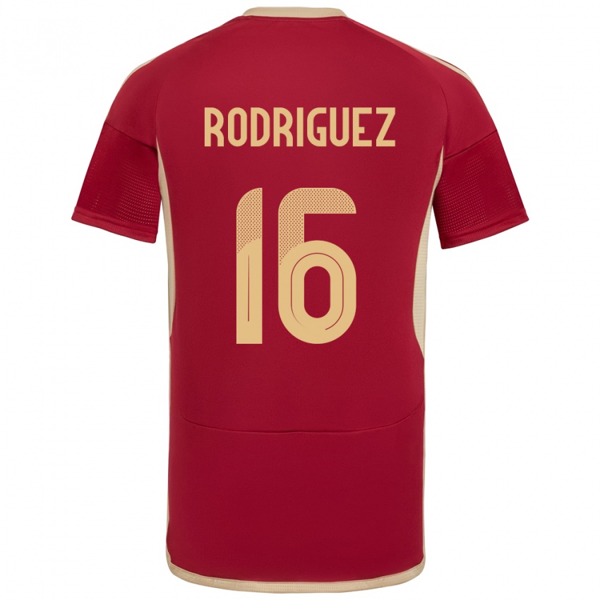 Niño Camiseta Venezuela Arianna Rodríguez #16 Borgoña 1ª Equipación 24-26 La Camisa