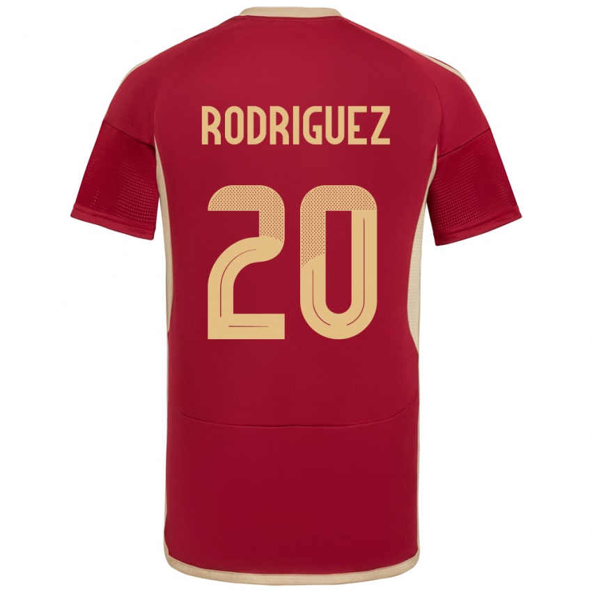 Niño Camiseta Venezuela Dayana Rodríguez #20 Borgoña 1ª Equipación 24-26 La Camisa