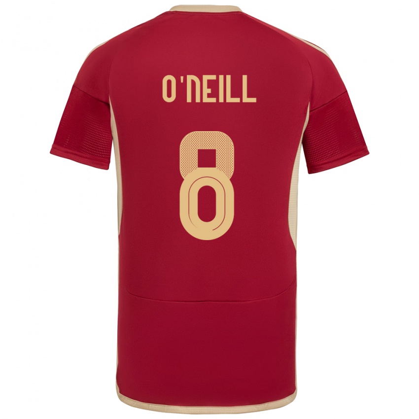 Niño Camiseta Venezuela Sonia O'neill #8 Borgoña 1ª Equipación 24-26 La Camisa