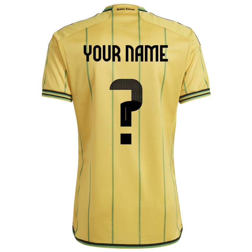 Niño Camiseta Jamaica Su Nombre #0 Amarillo 1ª Equipación 24-26 La Camisa