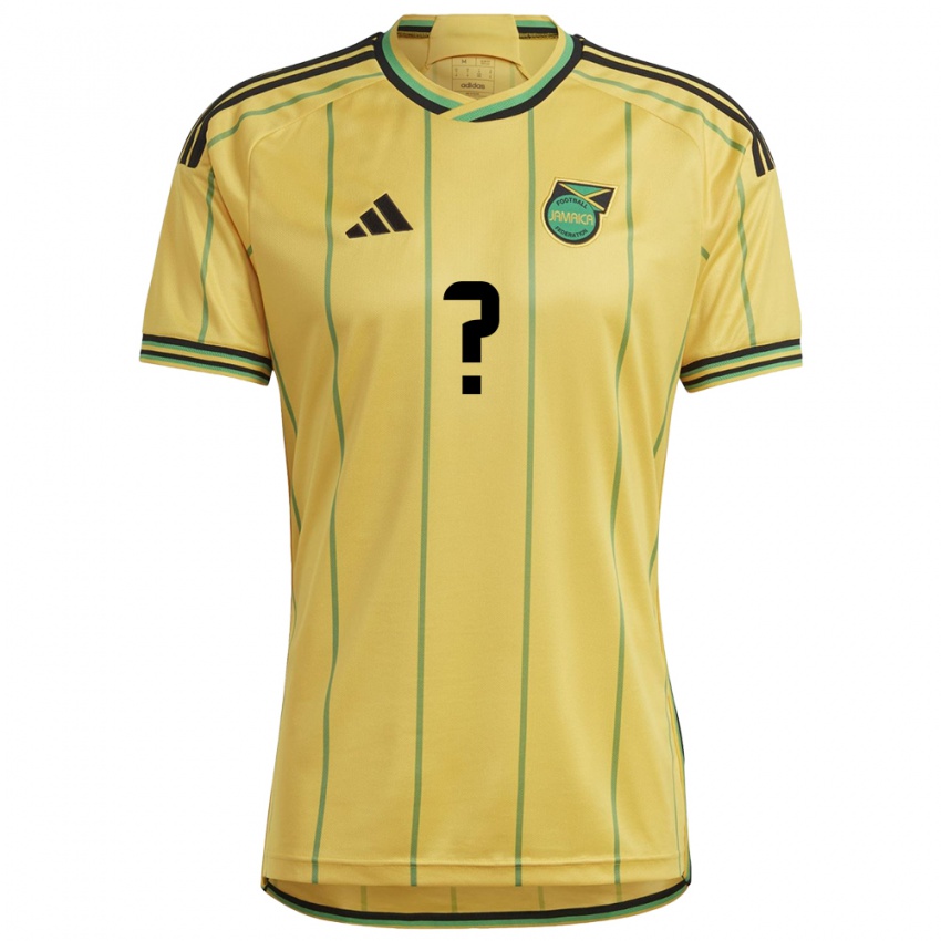 Niño Camiseta Jamaica Su Nombre #0 Amarillo 1ª Equipación 24-26 La Camisa