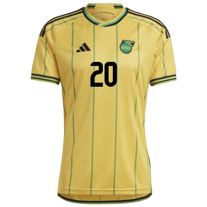 Niño Camiseta Jamaica Renaldo Cephas #20 Amarillo 1ª Equipación 24-26 La Camisa