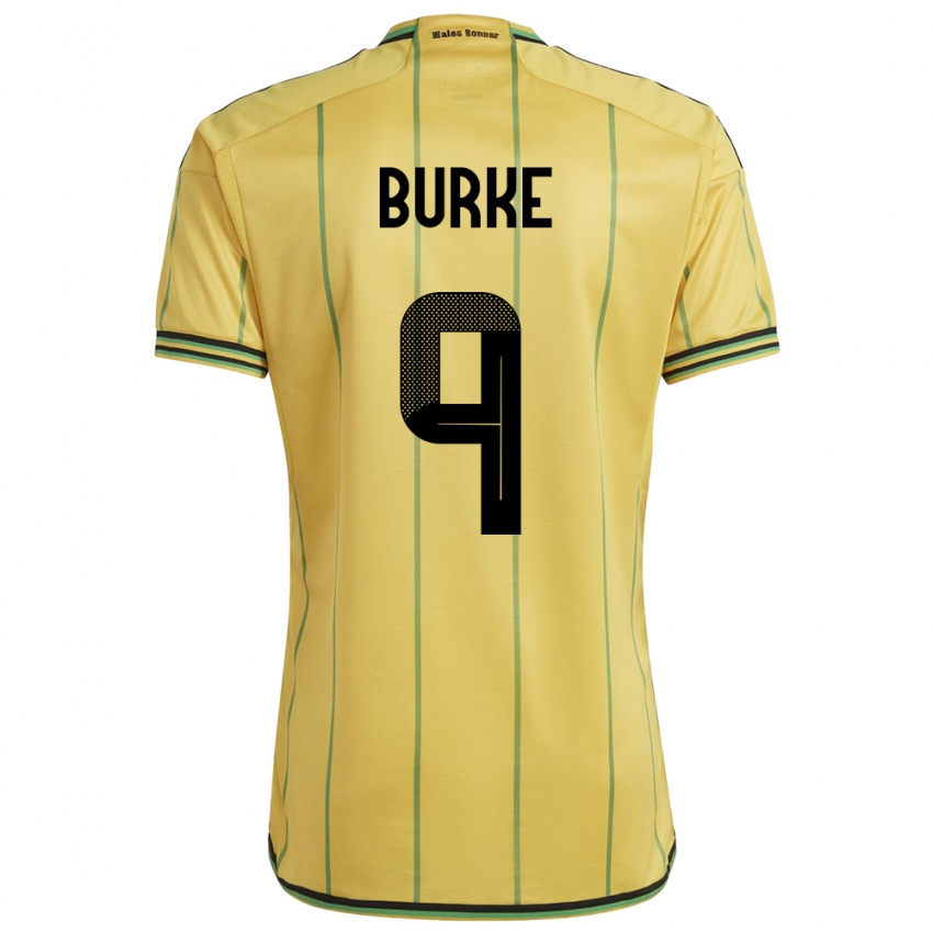 Niño Camiseta Jamaica Cory Burke #9 Amarillo 1ª Equipación 24-26 La Camisa