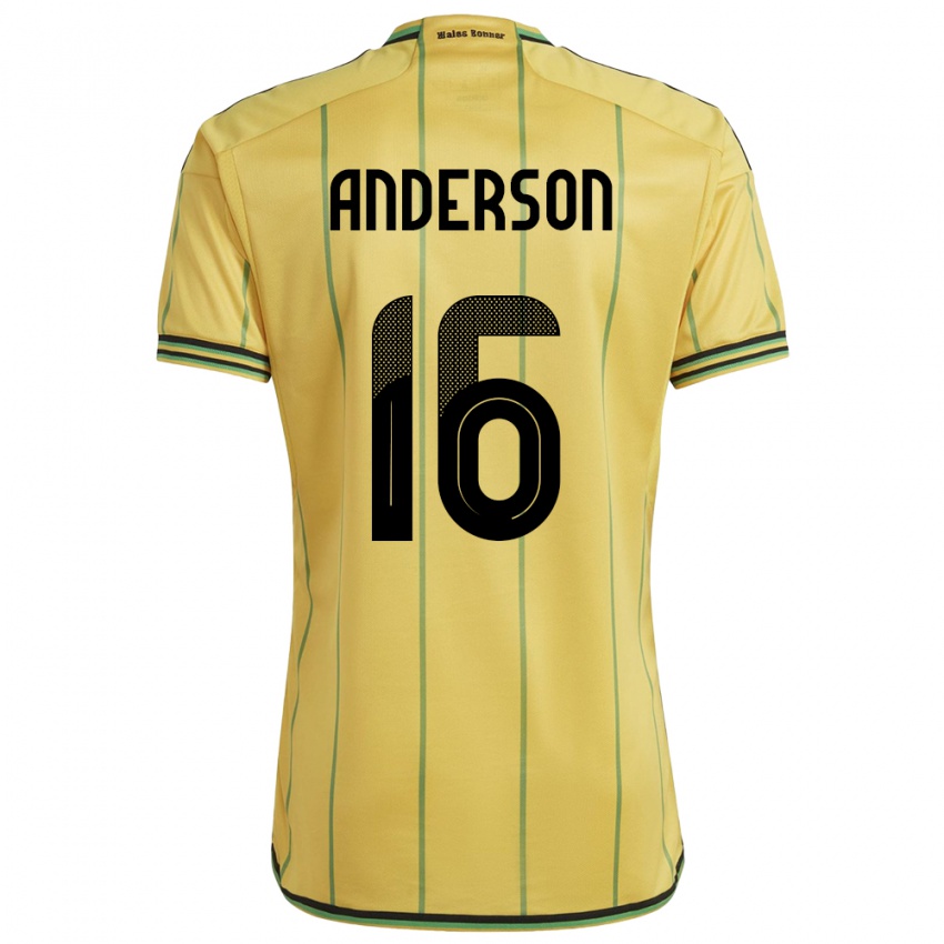 Niño Camiseta Jamaica Karoy Anderson #16 Amarillo 1ª Equipación 24-26 La Camisa