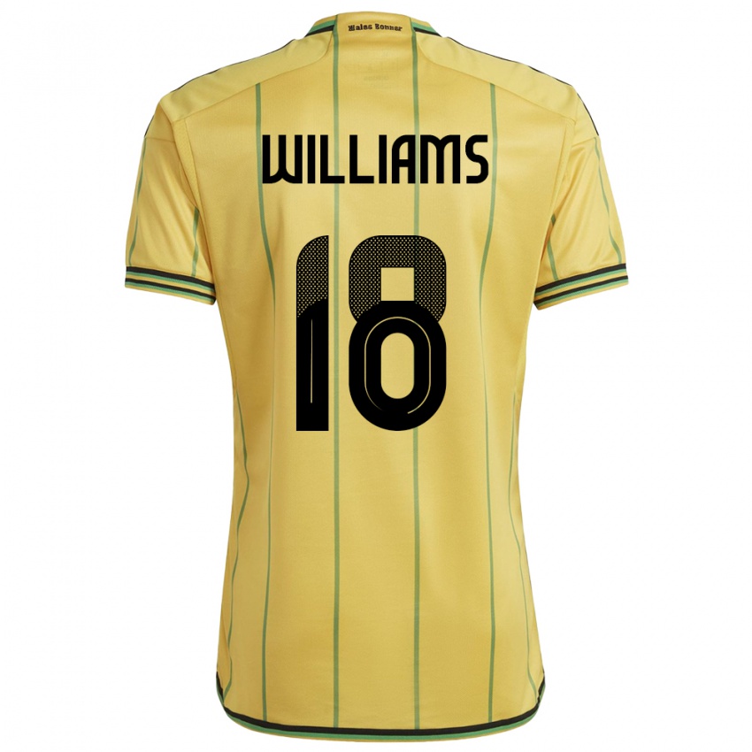 Niño Camiseta Jamaica Romario Williams #18 Amarillo 1ª Equipación 24-26 La Camisa