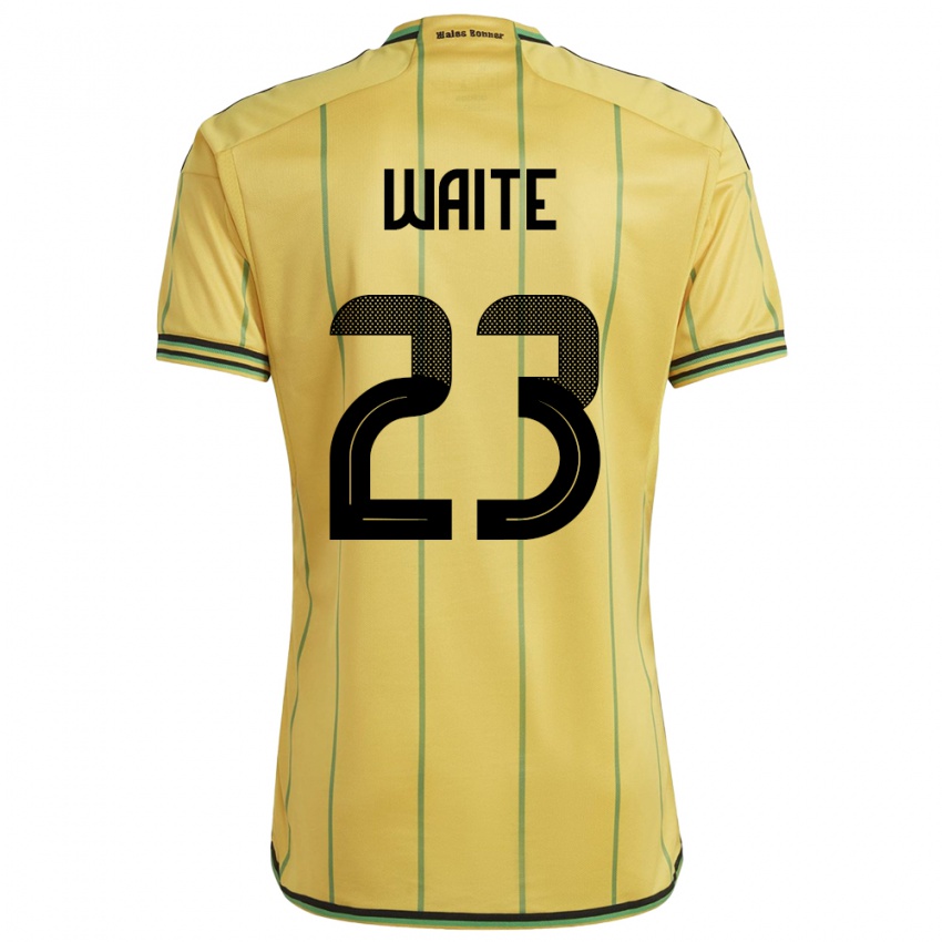 Niño Camiseta Jamaica Jahmali Waite #23 Amarillo 1ª Equipación 24-26 La Camisa