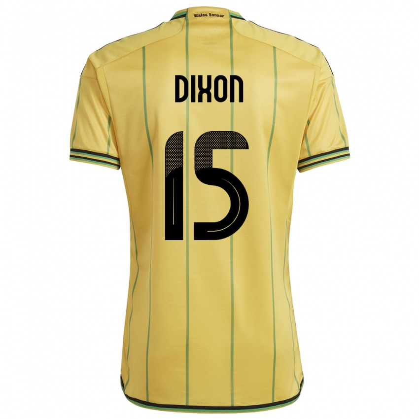 Niño Camiseta Jamaica Ahir Dixon #15 Amarillo 1ª Equipación 24-26 La Camisa