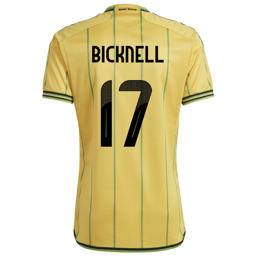 Niño Camiseta Jamaica Alexander Bicknell #17 Amarillo 1ª Equipación 24-26 La Camisa