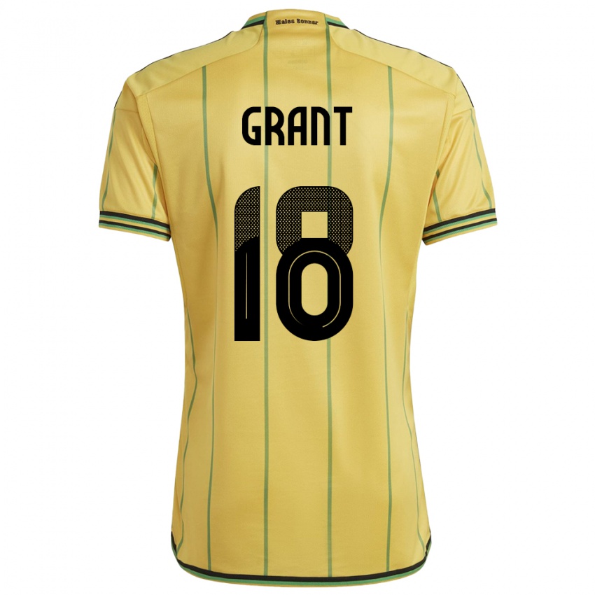 Niño Camiseta Jamaica George Grant #18 Amarillo 1ª Equipación 24-26 La Camisa