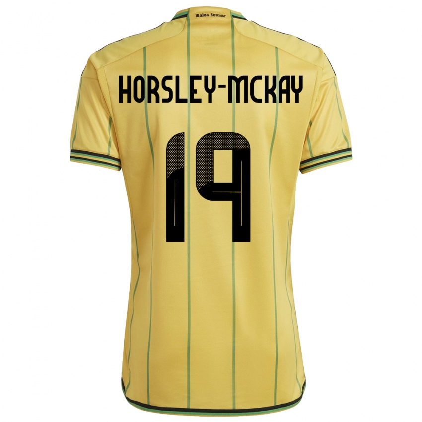 Niño Camiseta Jamaica Kyron Horsley-Mckay #19 Amarillo 1ª Equipación 24-26 La Camisa