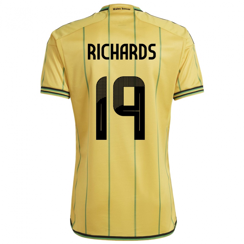 Niño Camiseta Jamaica Davia Richards #19 Amarillo 1ª Equipación 24-26 La Camisa