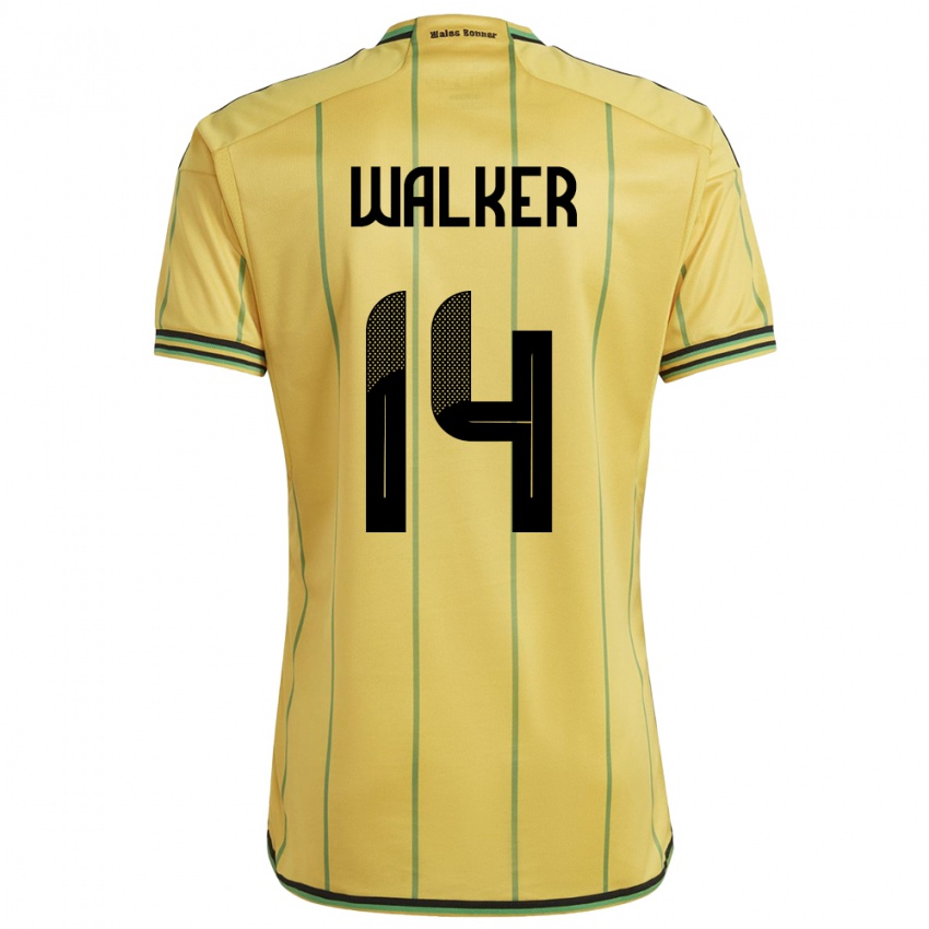 Niño Camiseta Jamaica Ricshya Walker #14 Amarillo 1ª Equipación 24-26 La Camisa