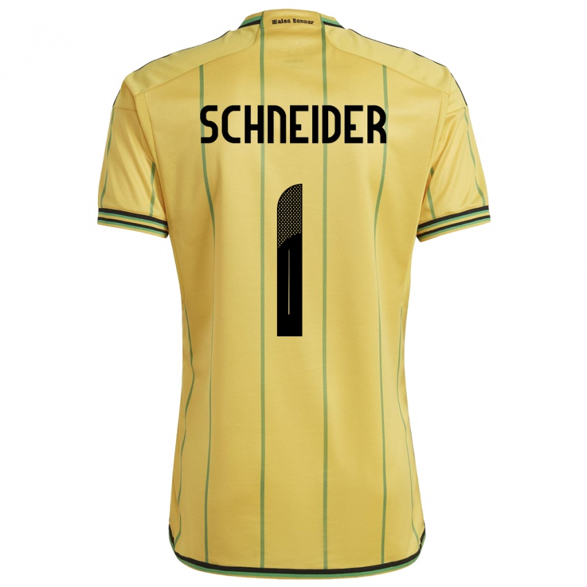 Niño Camiseta Jamaica Sydney Schneider #1 Amarillo 1ª Equipación 24-26 La Camisa