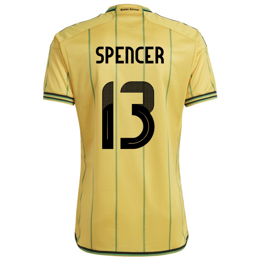 Niño Camiseta Jamaica Rebecca Spencer #13 Amarillo 1ª Equipación 24-26 La Camisa