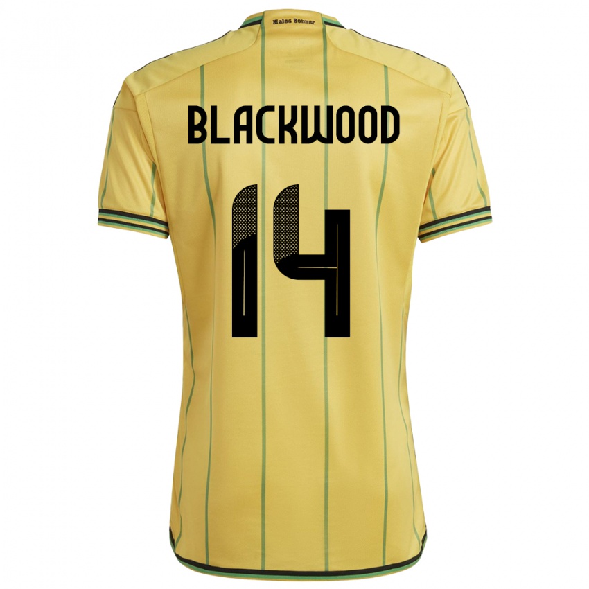 Niño Camiseta Jamaica Deneisha Blackwood #14 Amarillo 1ª Equipación 24-26 La Camisa