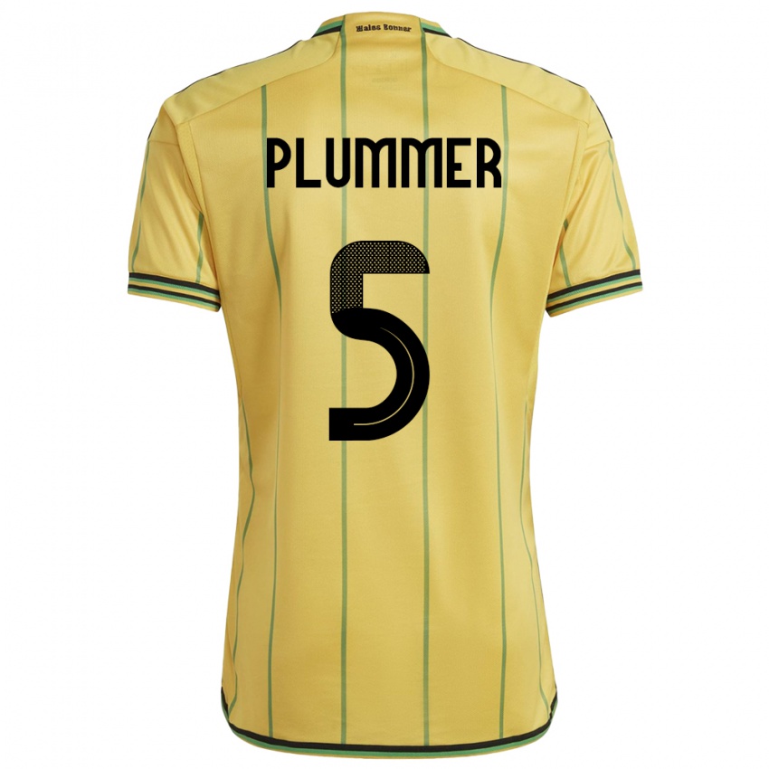 Niño Camiseta Jamaica Konya Plummer #5 Amarillo 1ª Equipación 24-26 La Camisa