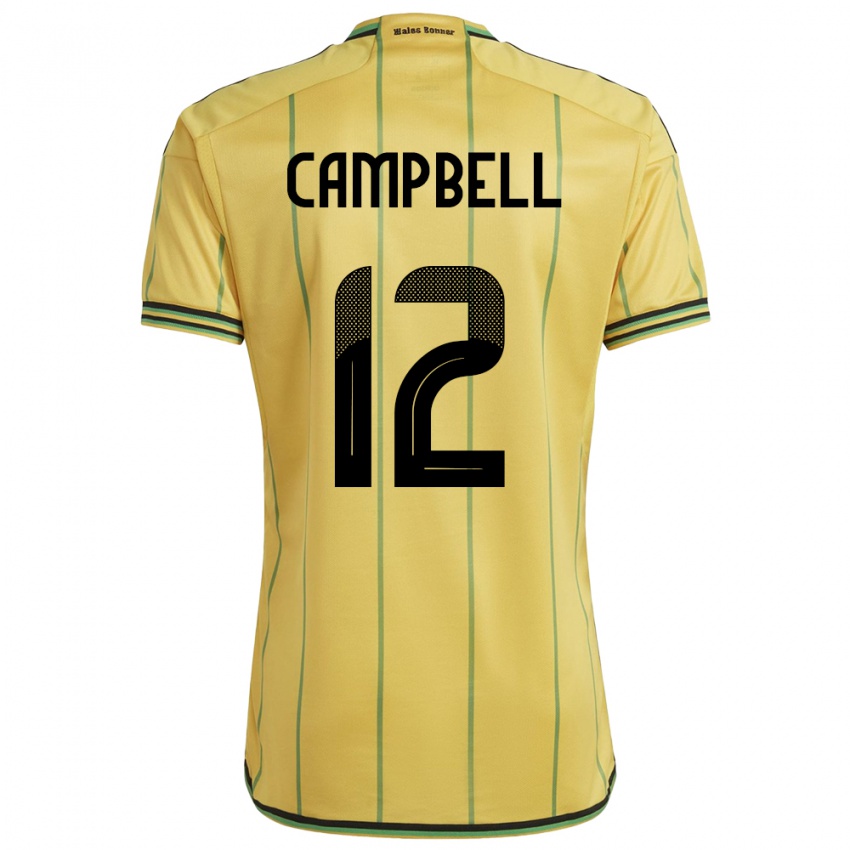 Niño Camiseta Jamaica Sashana Campbell #12 Amarillo 1ª Equipación 24-26 La Camisa