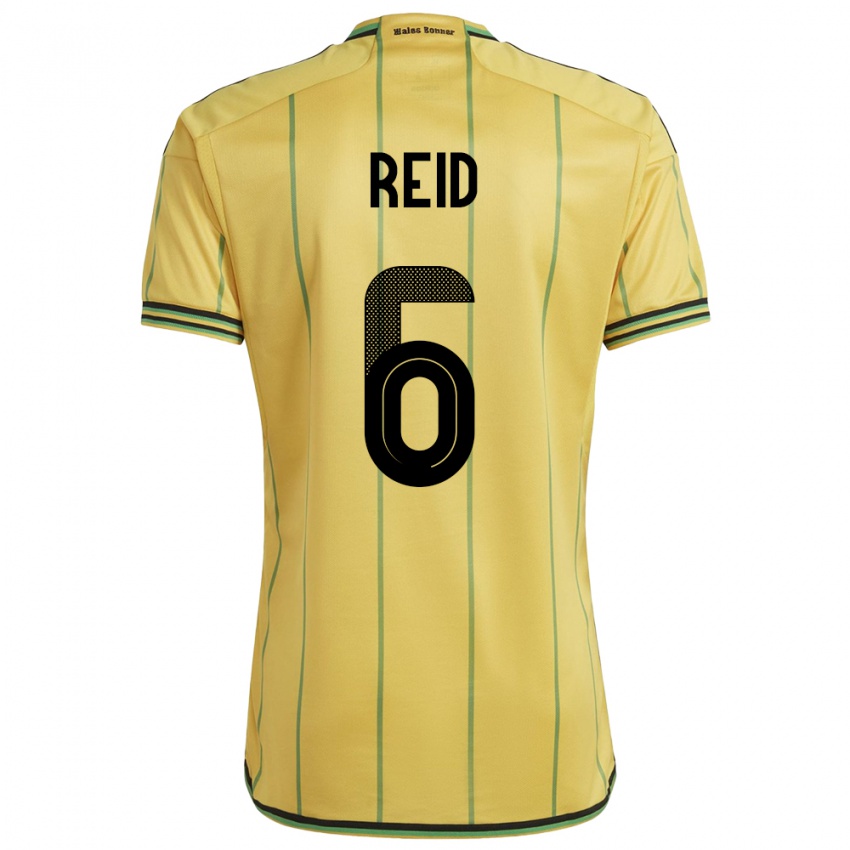 Niño Camiseta Jamaica Lauren Reid #6 Amarillo 1ª Equipación 24-26 La Camisa