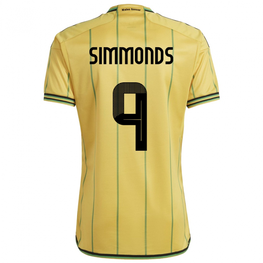 Niño Camiseta Jamaica Kameron Simmonds #9 Amarillo 1ª Equipación 24-26 La Camisa