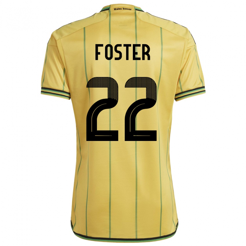 Niño Camiseta Jamaica Shanise Foster #22 Amarillo 1ª Equipación 24-26 La Camisa