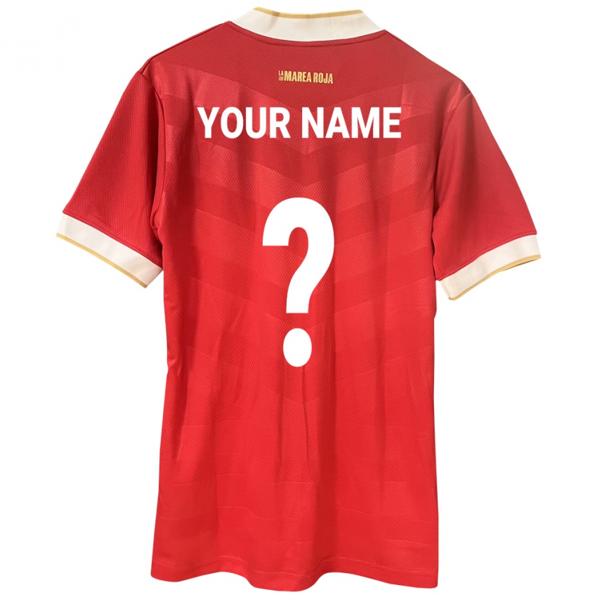 Niño Camiseta Panamá Su Nombre #0 Rojo 1ª Equipación 24-26 La Camisa
