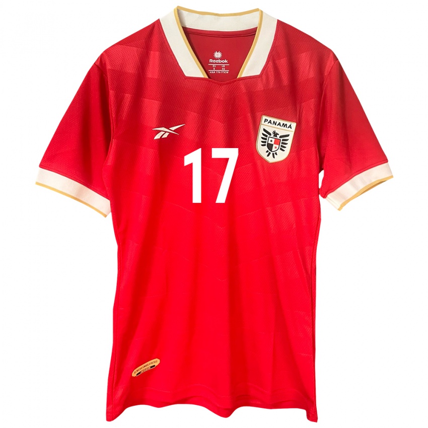 Niño Camiseta Panamá José Fajardo #17 Rojo 1ª Equipación 24-26 La Camisa