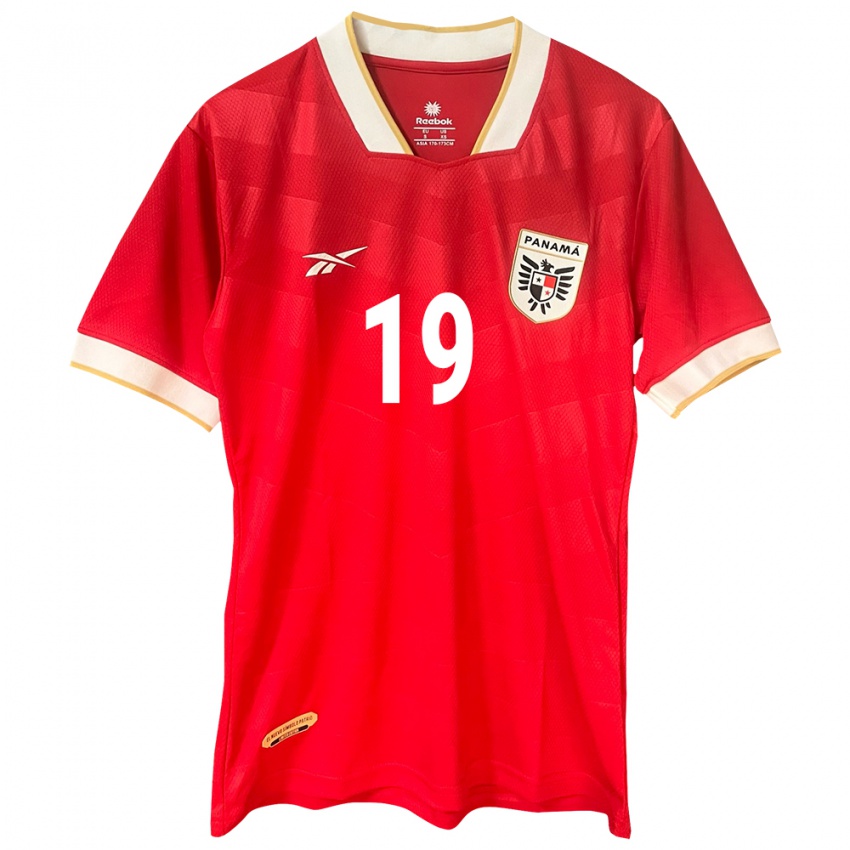 Niño Camiseta Panamá Kahir Tovares #19 Rojo 1ª Equipación 24-26 La Camisa