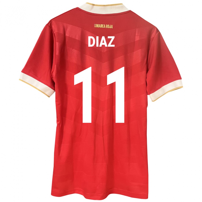 Niño Camiseta Panamá Ismael Díaz #11 Rojo 1ª Equipación 24-26 La Camisa