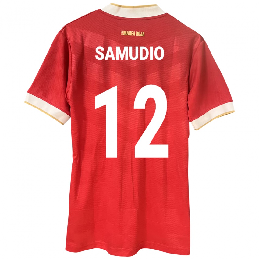 Niño Camiseta Panamá César Samudio #12 Rojo 1ª Equipación 24-26 La Camisa