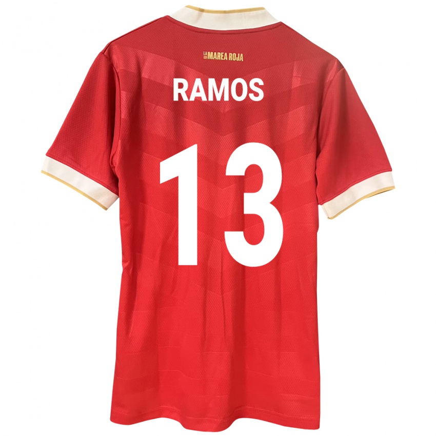 Niño Camiseta Panamá Jiovany Ramos #13 Rojo 1ª Equipación 24-26 La Camisa