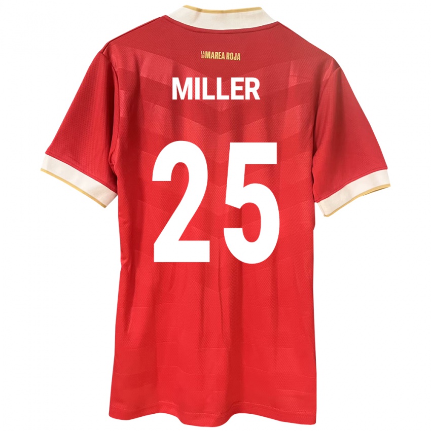 Niño Camiseta Panamá Roderick Miller #25 Rojo 1ª Equipación 24-26 La Camisa