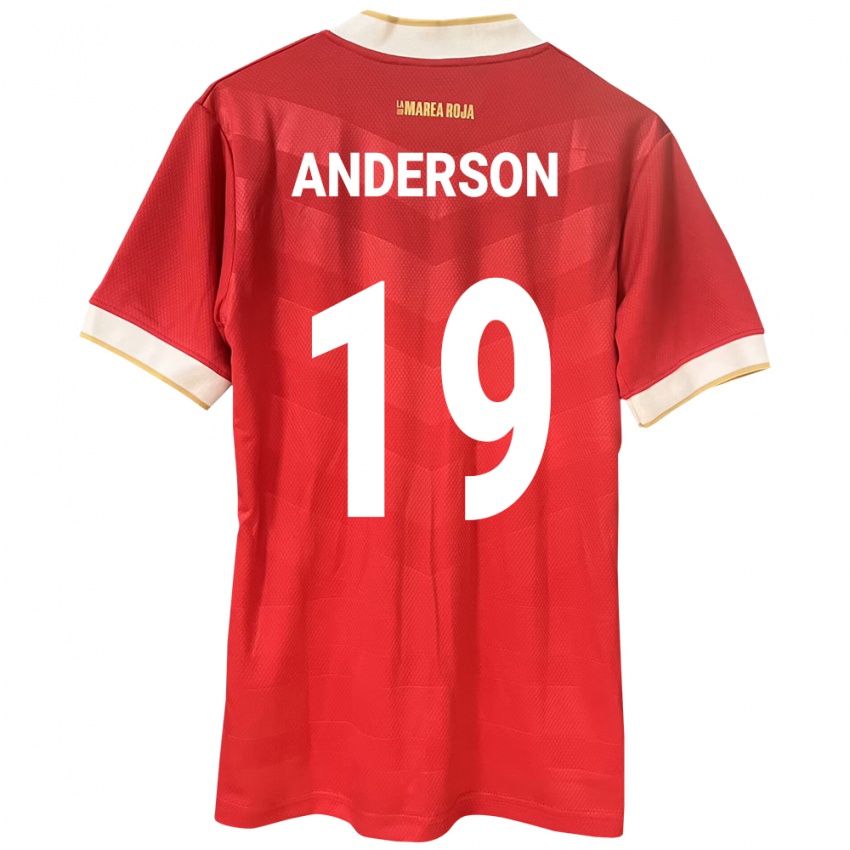 Niño Camiseta Panamá Iván Anderson #19 Rojo 1ª Equipación 24-26 La Camisa