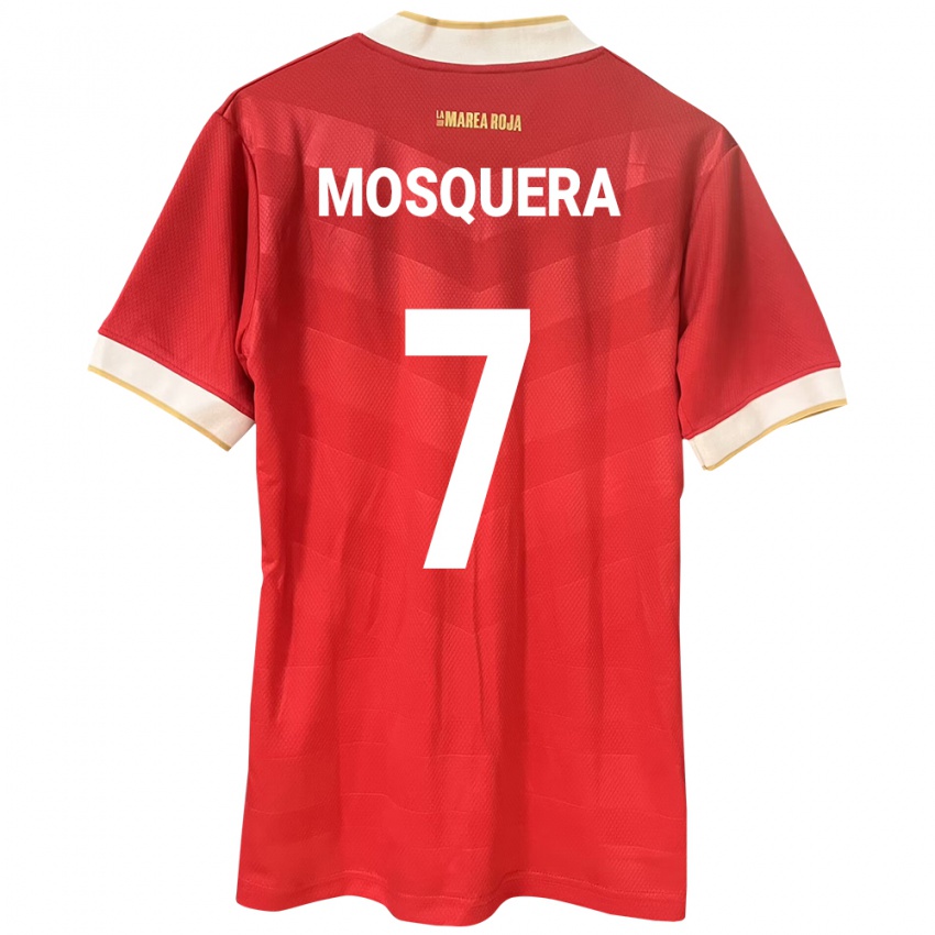 Niño Camiseta Panamá Rafael Mosquera #7 Rojo 1ª Equipación 24-26 La Camisa