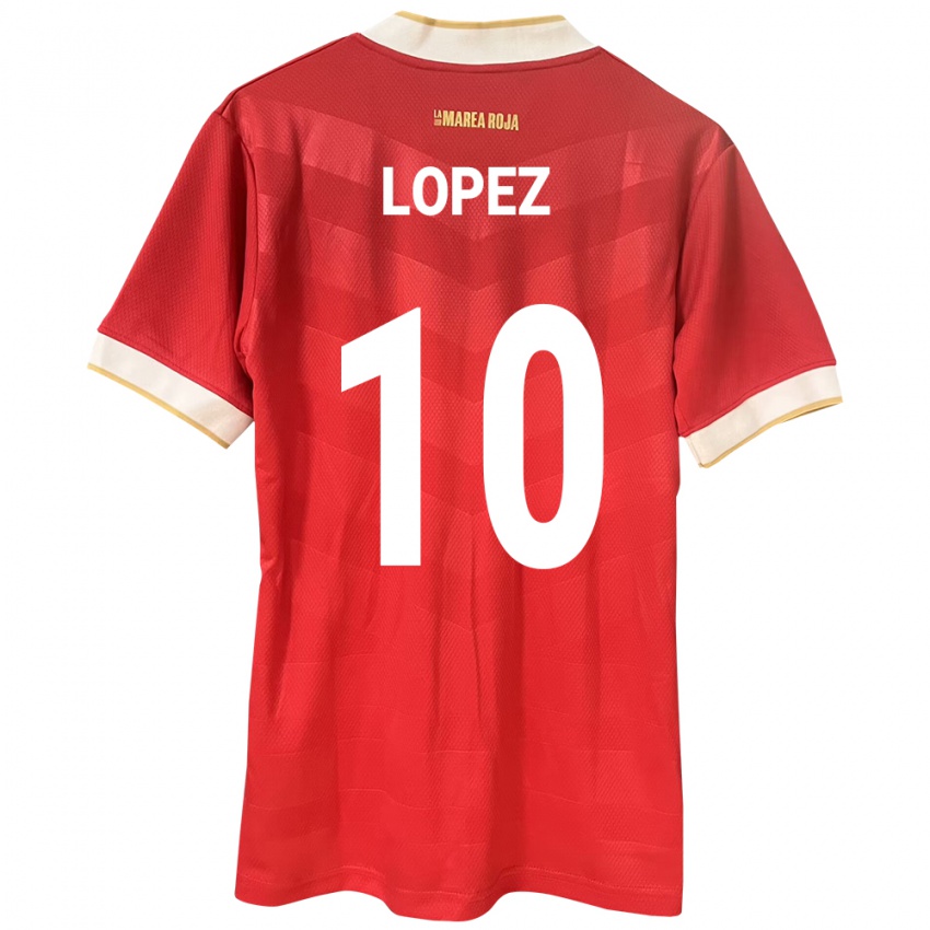 Niño Camiseta Panamá Ovidio Lopez #10 Rojo 1ª Equipación 24-26 La Camisa