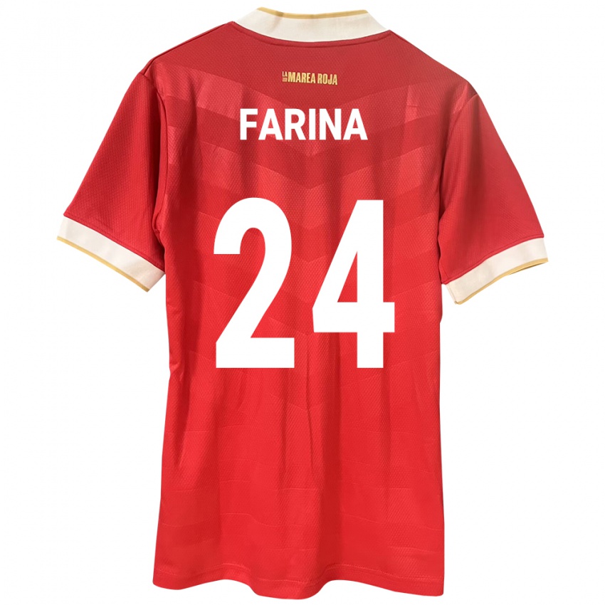 Niño Camiseta Panamá Edgardo Fariña #24 Rojo 1ª Equipación 24-26 La Camisa