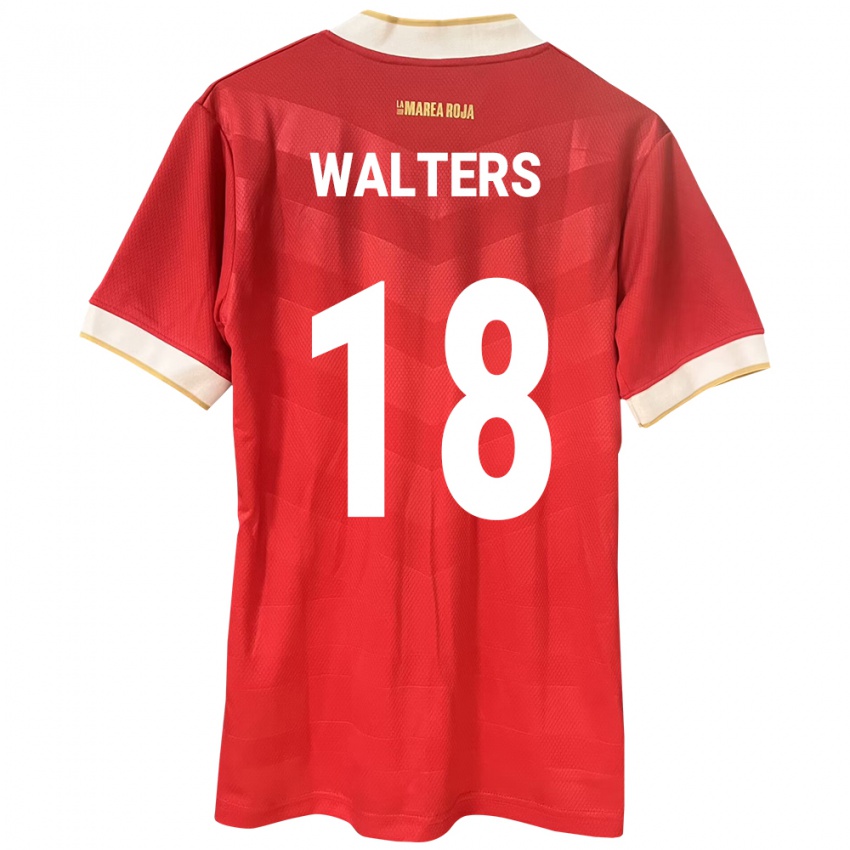 Niño Camiseta Panamá Kairo Walters #18 Rojo 1ª Equipación 24-26 La Camisa